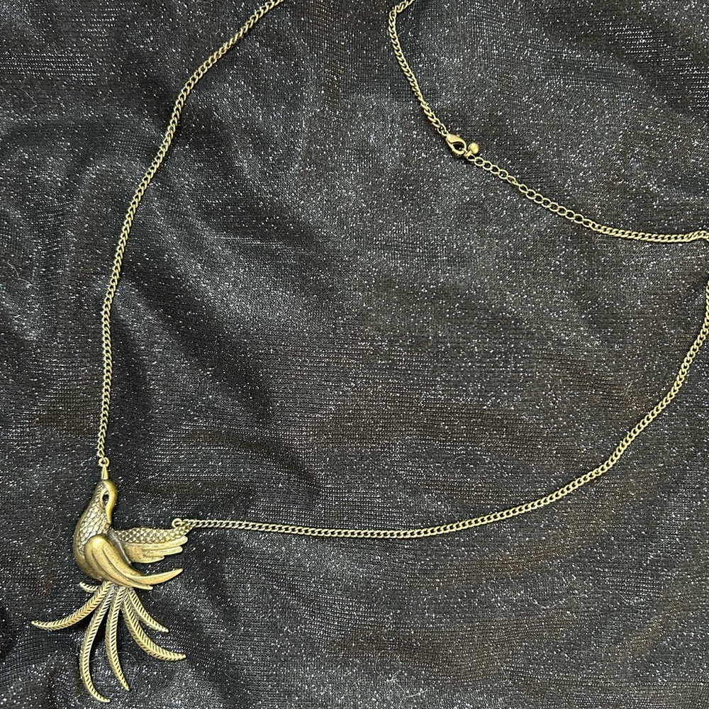 Twee Statement Bird necklace